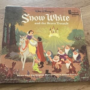 Disney Snow White and the Seven Dwarfs Soundtrack Vinyl with Colorful Artwork